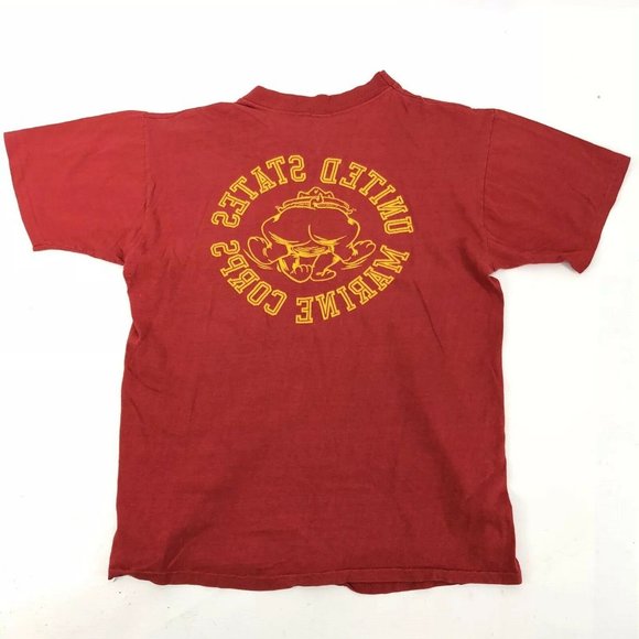 US MARINES T-shirt M VTG '80s Single Stitch - Picture 6 of 6